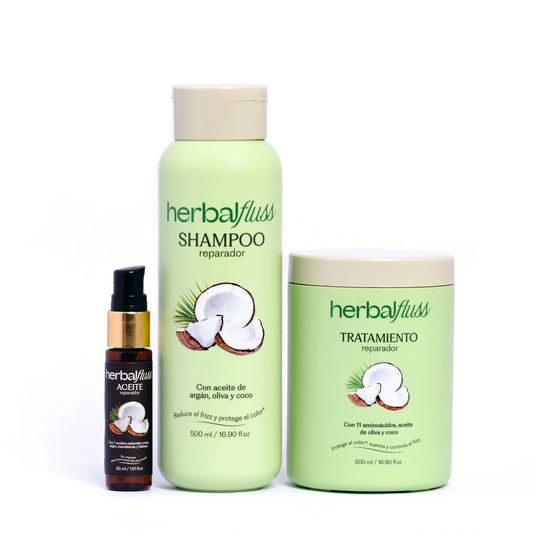 Combo Nutrición Y Protección Solar (Shampoo 500,Tratamiento 500 Y Aceite 30 Ml